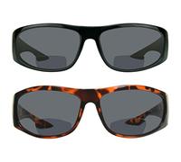 proSPORT Lunettes de soleil bifocales pour homme et femme - Monture complète avec ligne de lecture presque invisible, Noir et écaille de tortue, Large