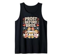Prost Before Bros Funny Oktoberfest Beer Drinking Dirndl Débardeur