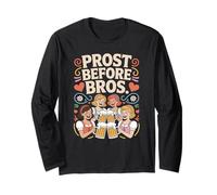 Prost Before Bros Funny Oktoberfest Beer Drinking Dirndl Manche Longue