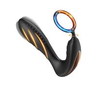 Prostate Masseur Plug Anale Homme Prostate Masseurs de Prostate Vibrant,Vibromasseur Prostatique Anal,de Controle de Votre Coupler JYH7