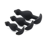ProStaTé Sèxtôyse Plùg BuTt Set Kit Plúg An Le Petite Medium, Plúgs Anals Sextoy Anal Taille En Silicone Noir Pour Homme Et Femme Prostàté Plúg 3pcs / set le noir anale homme débutant