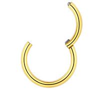 PROSTEEL Boucle de Nez Anneau Plaqué Or 7mm/20G Piercing Hélix/Cartilage/Tragus/Lèvre Bijou Cool Tendance pour Homme Femme