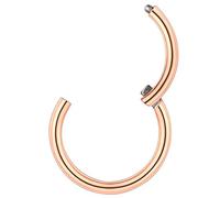 PROSTEEL Boucle de Nez Femme Plaqué Or Rose Piercing Anneau Oreille 6mm/20G(0,8mm) Bijou Cool pour Homme Cadeau Parfait