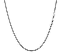 PROSTEEL Chaîne Serpent 2mm Collier Femme Acier Court 46cm Fine Snake Chain Necklace Accessoire Parfait pour Pendentif Délicat