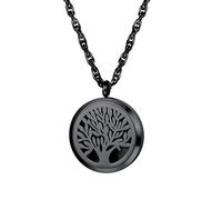 PROSTEEL Collier Diffuseur d'Huile Essentielle Personnalisable Pendentif Médaillon en Acier Inoxydable/Plaqué Or