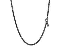 PROSTEEL Collier Homme Chaîne Noir 51cm, Simple Link Chain Necklace à Maillons Spiga 3mm