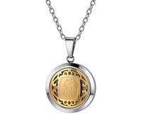 PROSTEEL Collier Signe Astrologique Cancer Personnalisable Chaîne Pendentif Astro Médaillon Acier INOX Plaqué Or Bijoux du Zodiaque pour Homme Femme
