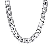 PROSTEEL Homme Chaîne Collier Acier Inoxydable 66cm, Chaine Maille Gourmette 13mm pour Garçon