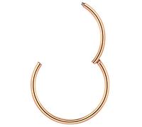 PROSTEEL Piercing Anneau Nez 0,8x10mm Boucle Fine Plaqué Or pour Oreille Cartilage/Tragus/Hélix Bijou Cool pour Homme Femme