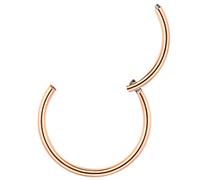 PROSTEEL Piercing de Nez Anneau 9mm Boucle Hélix Plaqué Or Rose 20G(0,8mm) Bijou Cool pour Femme Homme Cadeau Parfait