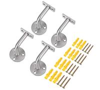 Proster 4 Pièces Support de Main en Acier Inoxydable Courante d'Escalier Main Courante Montée au Mur Rampe d'Escalier Support d'Escalier