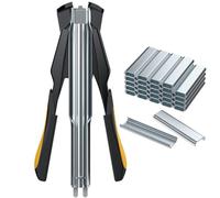 Proster Agrafeuse Manuelle C-type avec 2500 Agrafes Galvanisées - Pince Métallique de Clôture avec Poignée TRP Ergonomique - Outil de Fixation pour Grillage, Filets et Cages Animaux