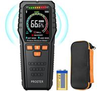 Proster Humidimètre Non Destructif 4 Modes Mur Bois Maçonnerie avec Écran LED Couleur 19mm, Testeur Humidité pour Détection de Fuites et Contrôle d’Humidité Maison | Bricoleurs & Professionnels