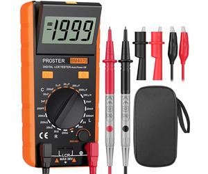 Proster LCR Meter Testeur Portable - Mesure Inductance Capacité Résistance avec Écran LCD 1999 Comptes - Appareil Professionnel de Diagnostic Électronique pour Laboratoire, Réparation PCB