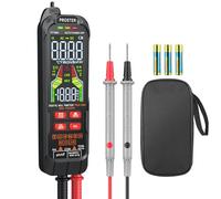 Proster Multimètre numérique TRMS 6000 comptes voltmètre multimètre avec écran couleur affichage analogique de la barre DC/AC tension DC/AC courant NCV température capacité résistance diode avec sac