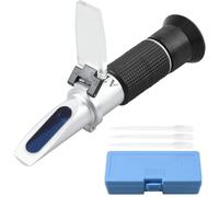 Proster Réfractomètre ATC Double Échelle Brix 0-40% & Alcool 0-25% | Pour La Fabrication Artisanale De Vin, Bière, Moût De Raisin, 3 Pipettes, Chiffon de Nettoyage, Boîte Incluses