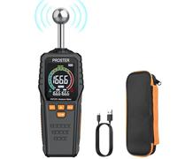 Proster Testeur Humidité Sphérique Humidimètre NON Destructif USB Rechargeable Profondeur d'Analyse 5-40mm Détecteur Humidité avec Indicateur LCD et Alarme Sonore pour Murs Bois Maçonnerie Béton