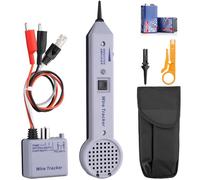 Proster Traceur de Cable Electrique,Kit Générateur de Tonalité 200PE Test de Câble Amplifi Inductif avec Volume Réglable pour Traceur de Cable pour Lignes Téléphoniques et Câbles avec Sac de Stockage