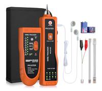 Proster Traceur de Câble Électrique RJ45 RJ11 Ethernet LAN - Testeur de Câble Réseau Multifonction avec Continuité et Toner Tracer - Outil Idéal pour Techniciens Télécom et Bricoleurs Domestiques