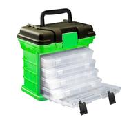 Prostore Organisateur de boîtes - Boîtes de rangement avec couvercle | Boîtes de rangement empilables en plastique super solides | Empilables et recyclables | Multi-usages pour le bureau et la maison