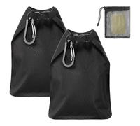 prota Sac Porte Savon avec Filet à Savon et Mousqueton, 2 Pièces Ensembles De Sacs À Savon Étanches, Sac à Savon de Voyage pour Camping Activités de Plein Air Voyages