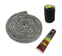 Protalwell Joint de poêle à bois, 14 mm de diamètre, corde d'étanchéité en fibre de verre, corde d'étanchéité de rechange pour poêles et cheminées, longueur 1,8 m