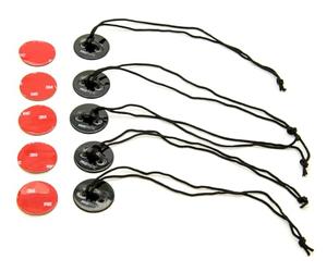 PROtastic 5 x Camera Tethers & 3 m Stickers pour GoPro et SJCAM Action Camera casque Mounts