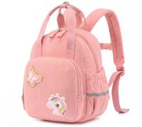 PROTAURI Sac à Dos Enfant Maternelle Fille 2-5 Ans 11.5L, Rose | sangle poitrine réfléchissant imperméable léger respirant ergonomique poche isotherme porte-monnaie Design Animal 3D