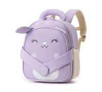 PROTAURI Sac à Dos Enfant Maternelle Fille 2-6 Ans 11.6L, Castor | sangle poitrine réfléchissant imperméable léger respirant ergonomique Design Animal 3D