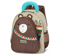 PROTAURI Sac a Dos Enfant Maternelle Garçons, Cartable Maternelle avec Dessin Animé Animal Rétro-réfléchissant et Sangle Thoracique, Sac À Dos Grande Capacité, 2-6 Ans, 10.3L, Ours Brun-Design