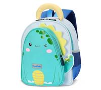 PROTAURI Sac a Dos Enfant Maternelle Garçons, Cartable Maternelle avec Dessin Animé Animal Rétro-réfléchissant et Sangle Thoracique, Sac À Dos Grande Capacité, 2-6 Ans, 10.3L, Bleu Dinosaure-Design
