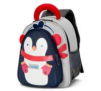 PROTAURI Sac a Dos Enfant Maternelle Garçons, Cartable Maternelle avec Dessin Animé Animal Rétro-réfléchissant et Sangle Thoracique, Sac À Dos Grande Capacité, 2-6 Ans, 10.3L, Gris Pingouin-Design