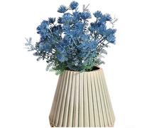 Protea Fleur artificielle en plastique avec superposition naturelle pour mariage, maison, bureau, salle de réunion (bleu)