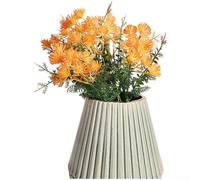 Protea Fleur synthétique pour mariage, maison, galerie, bureau, présentation, espace de présentation, faux floral en plastique avec profondeur visuelle réaliste (orange-jaune)