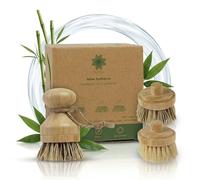 PROTEA Lot de 3 brosses à vaisselle avec têtes de rechange - Brosse à vaisselle durable pour casseroles - Brosse de nettoyage pour vaisselle et évier de cuisine - Brosses remplaçables - Anti-rayures -