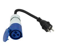 Protec - Adaptateur Caravane mâle 2P+T vers Femelle CEE 17