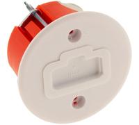 Protec, Boîte de Dérivation Cloisons Creuses No Airbox Ø67mm Gris/Rouge, Profondeur 40mm, Polypropylène, 4 Entrées Ø16/20/25mm, Collerette 91x91mm, Membranes SEBS, Norme RE2020
