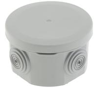 Protec, Boîte de Dérivation No Airbox IP55 Ø70x42mm Blanche avec 4 Entrées Latérales Ø4/14/16/20mm, Tétines Bi-Injectées, Résistance Chocs IK07, Températures -40°C à +100°C, Couvercle Clipsable