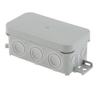Protec, Boîte Étanche No Airbox IP55 IK07 90x40x36mm, Blanc, 10 Entrées Ø17/10/12/16/20mm, Couvercle Clipsable, Tétines Bi-Injectées, Températures -40°C à +100°C, Résistance 960°C, Intérieur/Extérieur