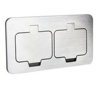 Thomson Prise de sol double étanche Initiale 16A 2P+T IP55 Métal brossé - Protec