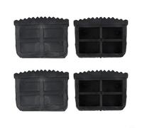 Protec Lot de 4 patins antidérapants pliables en caoutchouc pour échelle télescopique, extension et escabeau Noir 60 x 22 mm