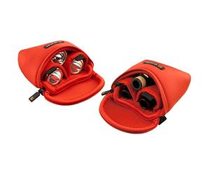 ProTec N265RX Housse en néoprène pour 3 embouchures de trombone Rouge