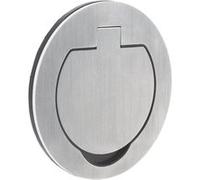 Protec - Prise de sol étanche Initiale 16A 2P+T IP55 - Métal brossé