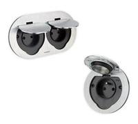 Protec - Prise de sol simple + double IP55 16A - 2P+T - métal brossé - Initiale