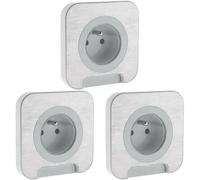 ProTec Prise étanche Cover IP44 16A - métal brossé (Lot de 3)