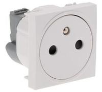 Protec - Prise simple affleurante 16A - Blanc - FORTYfive blanc