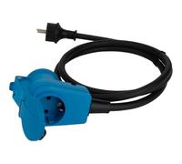 Protec - Prolongateur Schuko CEE P17 1,5m IP44 - Noir/Bleu