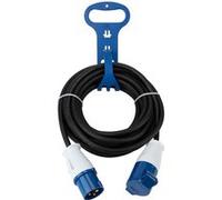 Protec Prolongateur Schuko CEE P17 10 m IP44 Noir/Bleu