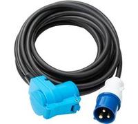 Protec - Prolongateur Schuko CEE P17 10m IP44 - noir et bleu