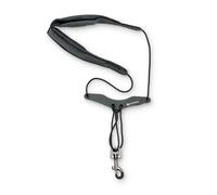 Protec VC310M Sangle tour de cou en similicuir pour saxophone avec barre de confort réglable et mousqueton pivotant en métal Noir 55,9 cm